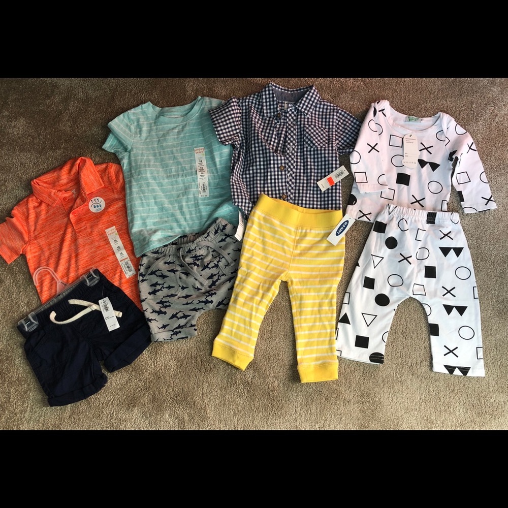 Lot of New with tags baby boy clothes